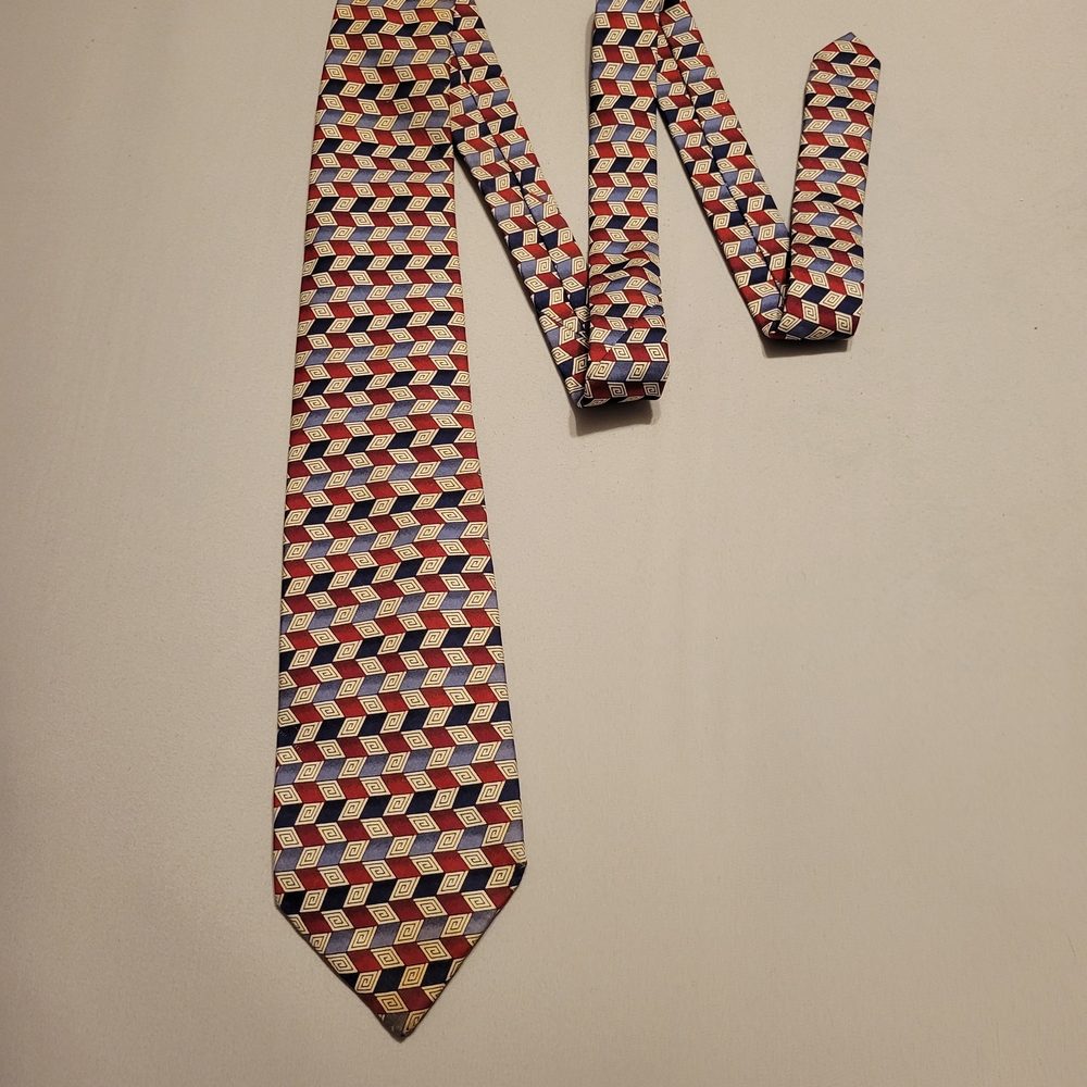 Paul Fredrick Multicolor Geometric Tie